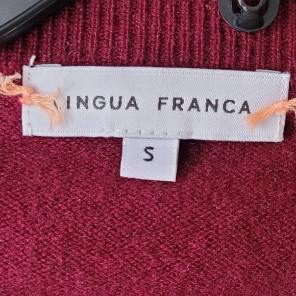 LINGUA FRANCA EMBROIDERED CASHMERE PULLOVER SWEATER - Picture 3 of 6